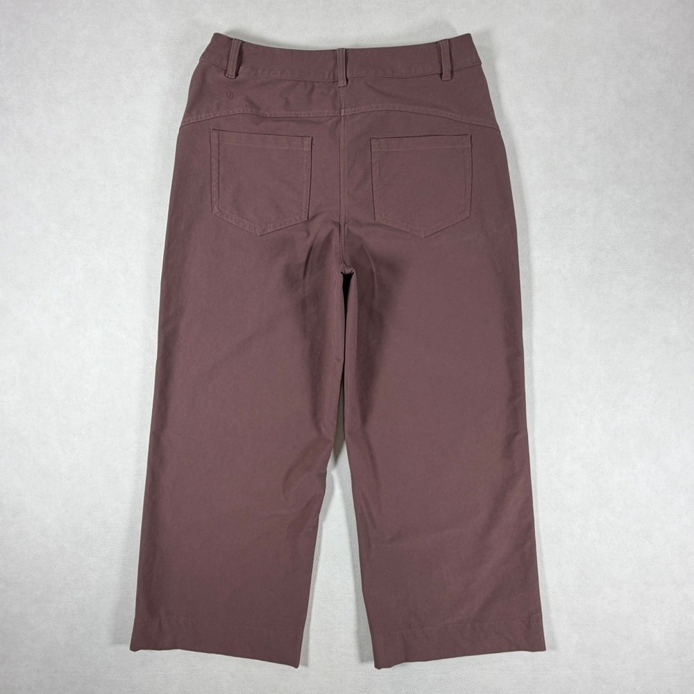 Lululemon City Sleek 5 Pocket Wide Leg Pants Mauve Plum Size 30 High Rise Tech - Picture 10 of 13